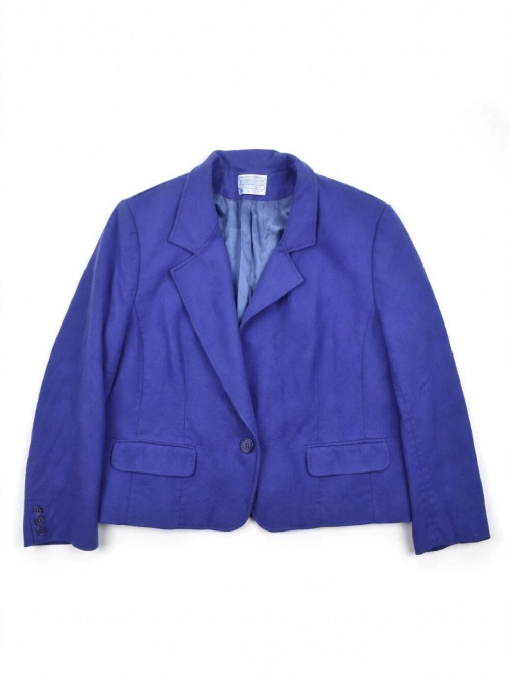 Vintage Pendleton Virgin Wool Jacket Womens Periwinkle Blue Made in USA